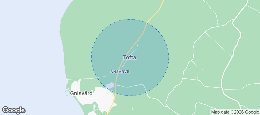 Tofta Airbnb map